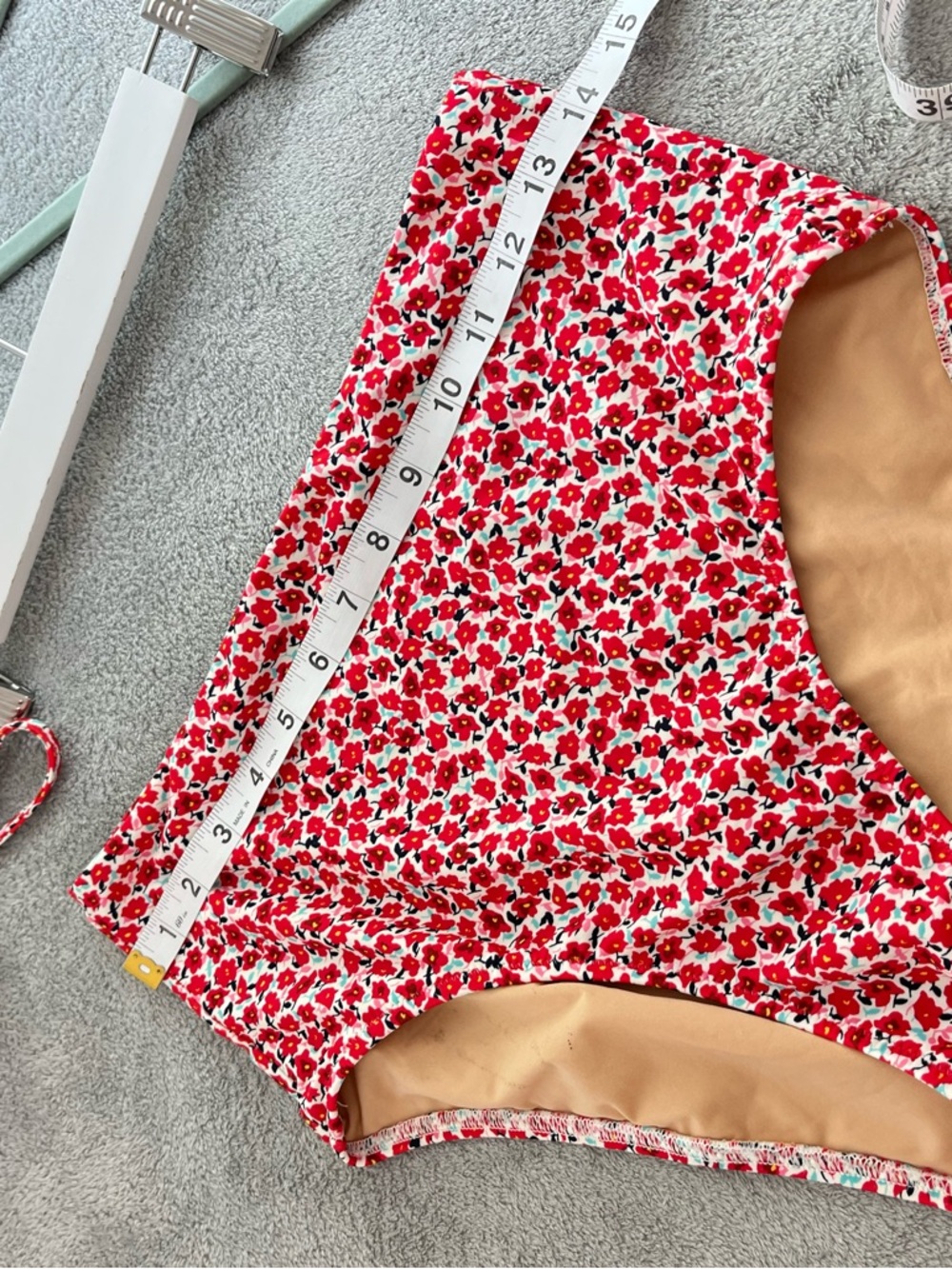 J.Crew Factory Ruffle french bikini 2pc set Mini floral print size Large - Picture 10 of 13
